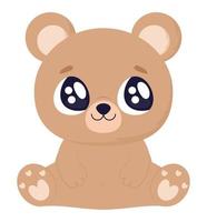 adorable oso icono vector