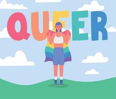 queer person illustration vector