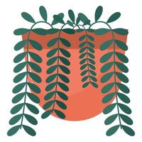 orange flowerpot design vector