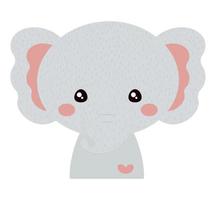 cute elephant design vector