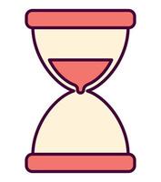 rojo reloj de arena diseño vector