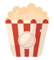 colored popcorn box vector