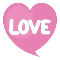 speech bubble with love lettering vector