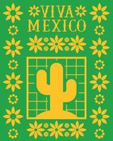 green viva mexico garland vector