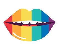 lgbtiq lipstick design vector