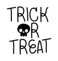 trick or treat lettering vector