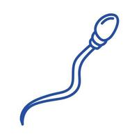 blue sperm design vector