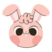 pink bunny illustration vector