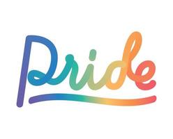 pride lettering illustration vector