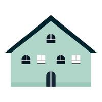 blue house design vector