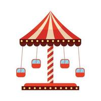 amusement swing ride vector