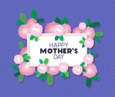 happy mothers day frame vector