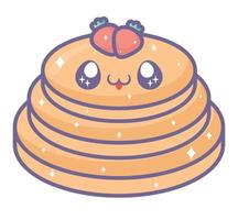 kawaii pancakes design vector