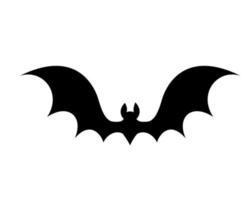 silueta de murciélago de halloween vector