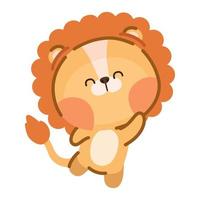 happy lion design vector