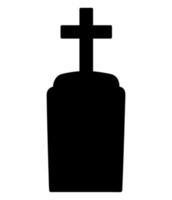 black gravestone icon vector