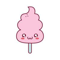 kawaii candy cotton vector