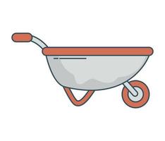gray wheelbarrow design vector