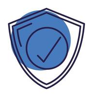 shield with check symbol vector