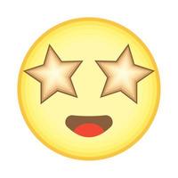 emoji with star eyes vector