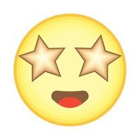 emoji with star eyes vector