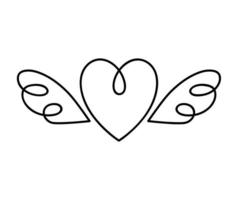 heart with wings vector