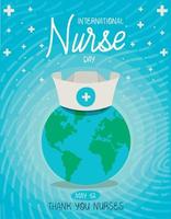 international nurses day card vector