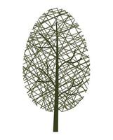 green textured tree vector