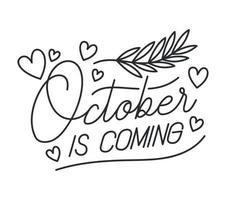 design of october is coming vector