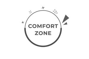 Comfort Zone Button web template Speech Bubble Banner Label Comfort Zone sign icon Vector illustration