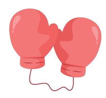 pink boxing gloves vector