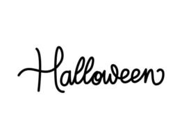 halloween in cursive letters vector