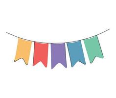 colored garland design vector