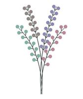 colorful plant branches vector