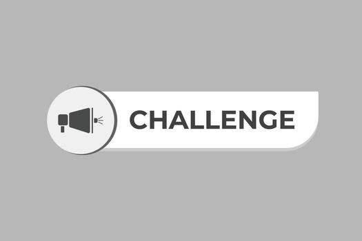 desafío botón. habla burbuja, bandera etiqueta desafío vector