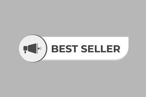 best seller Button. web template, Speech Bubble, Banner Label best seller. sign icon Vector illustration