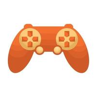 orange videogame controller vector