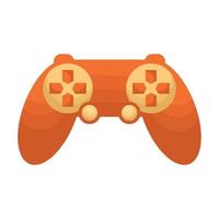 orange videogame controller vector