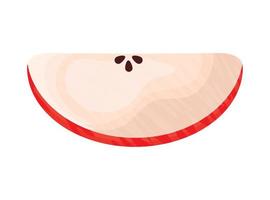 apple red slice design vector