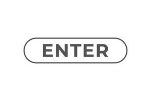 Enter Button. Speech Bubble, Banner Label Enter vector