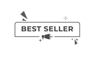 best seller Button. web template, Speech Bubble, Banner Label best seller. sign icon Vector illustration