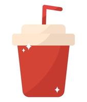 colored juice cup vector