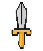 pixelado espada diseño vector