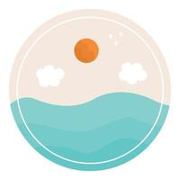 ocean landscape highlight vector