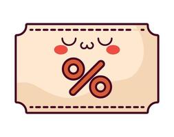 kawaii offer label vector