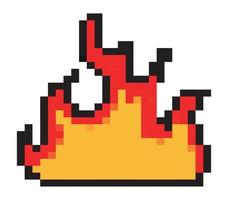 pixelated flame design vector