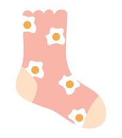 sock with daisies vector