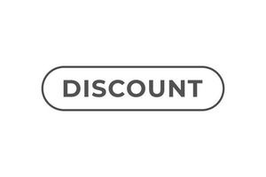 Discount Button. Speech Bubble, Banner Label Discount vector