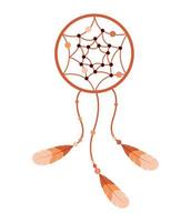 orange dream catcher vector