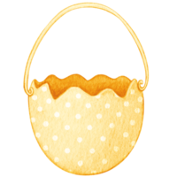 acuarela Pascua de Resurrección huevo conformado cesta png
